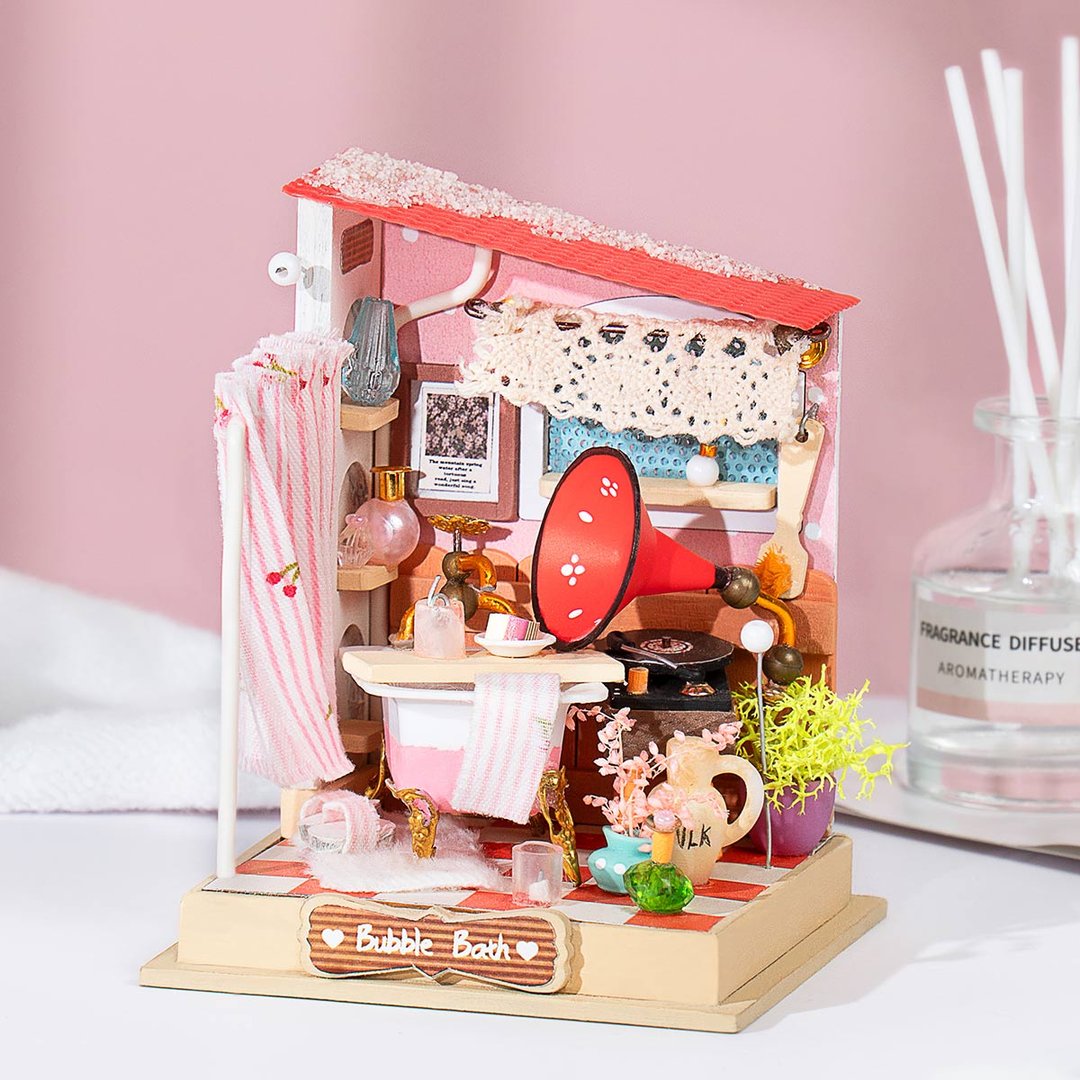 Puzzle 3D Robotime casita miniatura - Bubble Bath