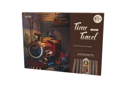 Puzzle 3D Robotime Book Nook_ Time Travel (Locomotora mágica) TGB04