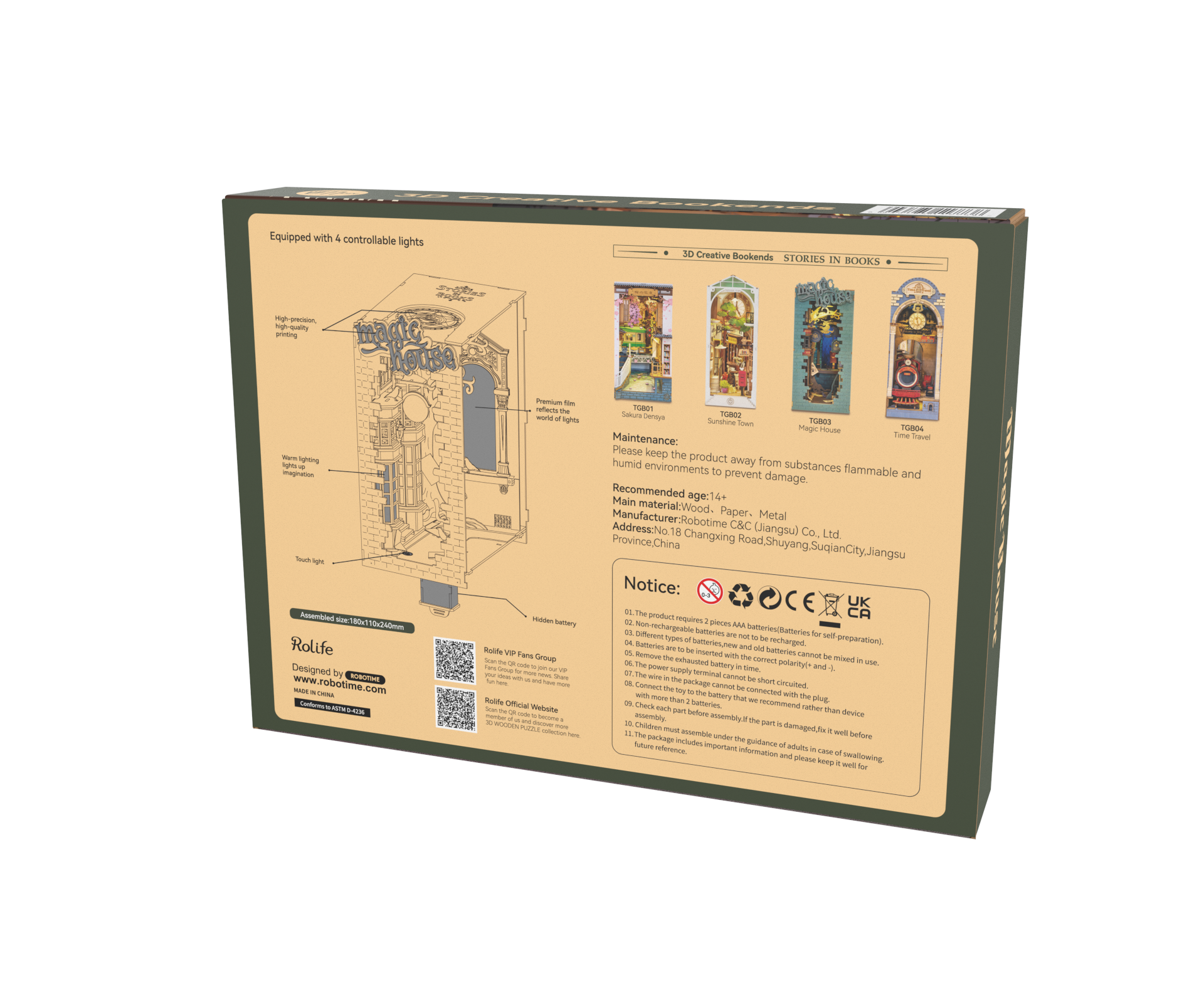 Puzzle 3D ministura Robotime Book Nook - Magic House TGB03