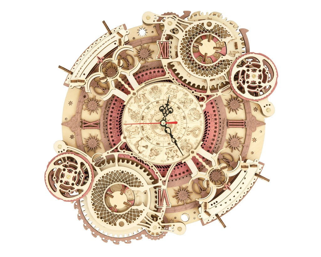 Puzzle 3D de madera Robotime_ Zodiac Wall Clock "Reloj mural del Zodiaco"