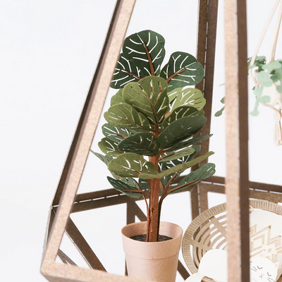 PUZZLE 3D PAPEL -KIT DIY  / FIDDLE LEAF FIG & CAT