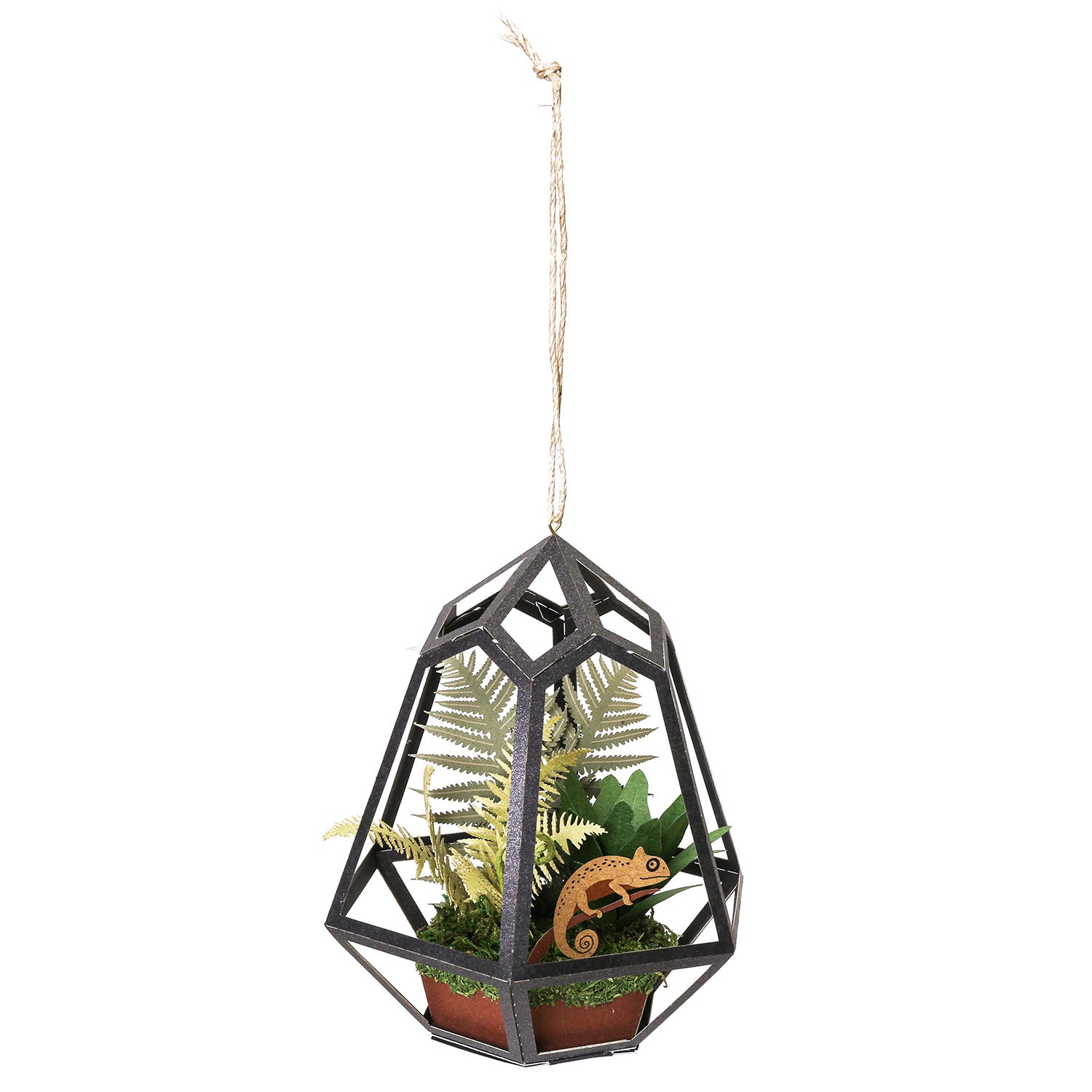 Puzzle 3D papel -KIT  DIY  / FERN & CHAMELEON