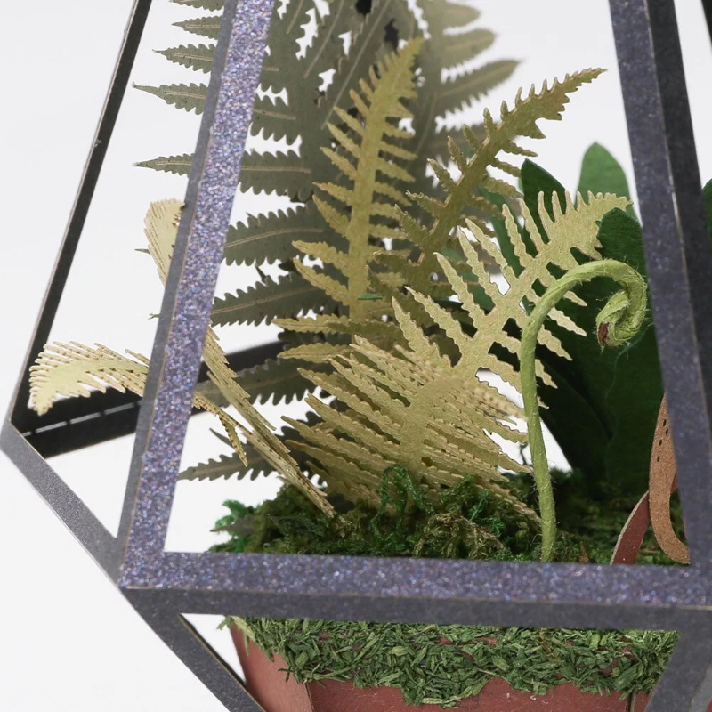 Puzzle 3D papel -KIT  DIY  / FERN & CHAMELEON