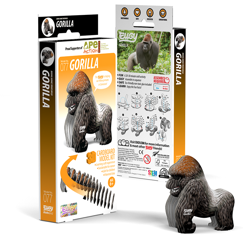Puzzle 3D Eugy Dodoland - Gorila 🦍 (gorilla)