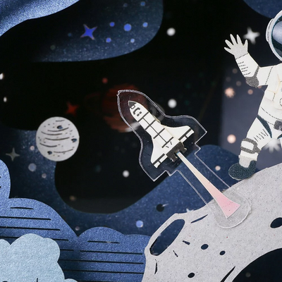 Puzzle 3d papel PaperNthought - DIY KIT / SPACEWALK (Caminata espacial)