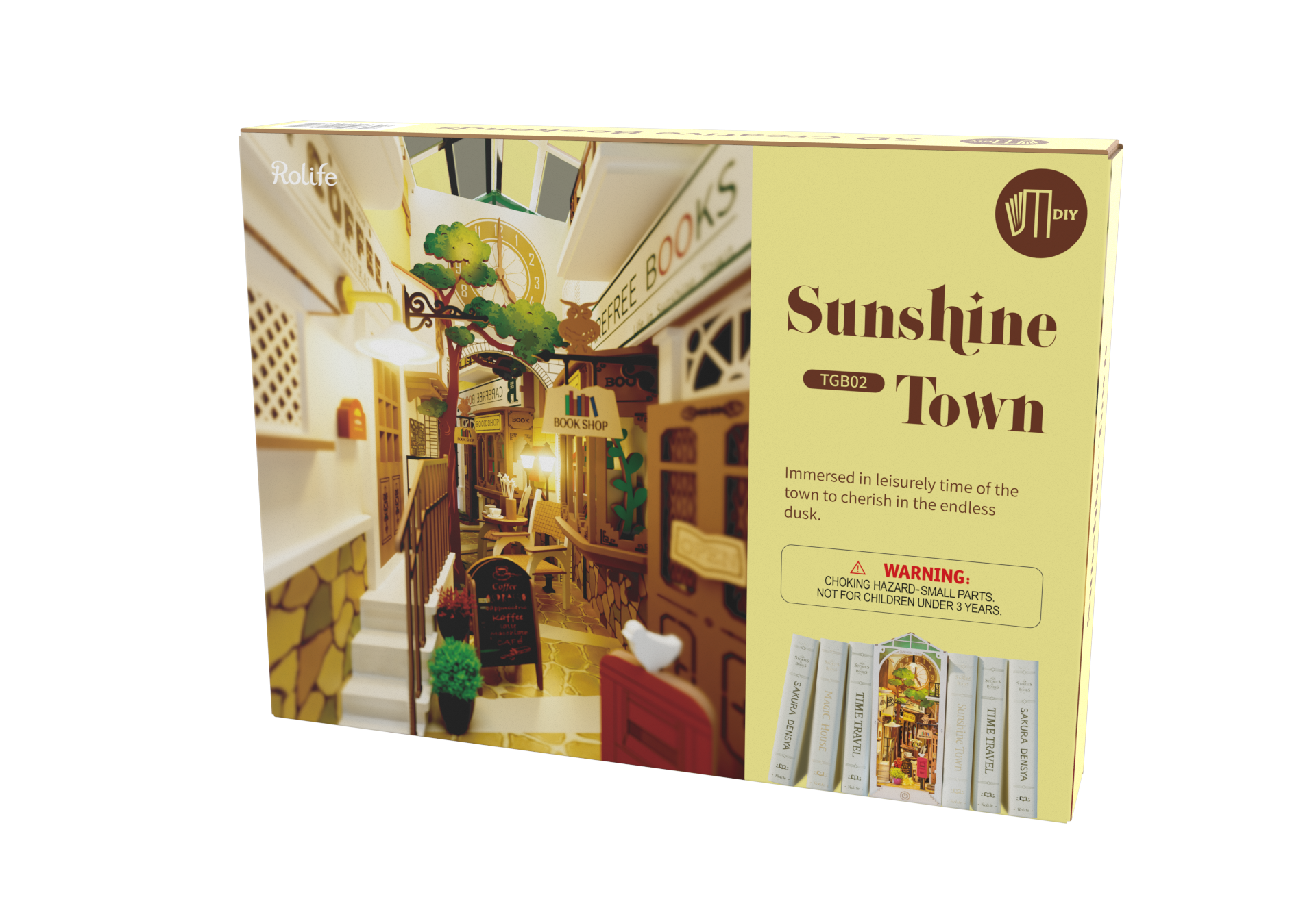 Puzzle 3D miniatura Robotime Book Nook - Sunshine Town  TGB02