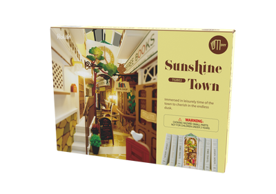 Puzzle 3D miniatura Robotime Book Nook - Sunshine Town  TGB02