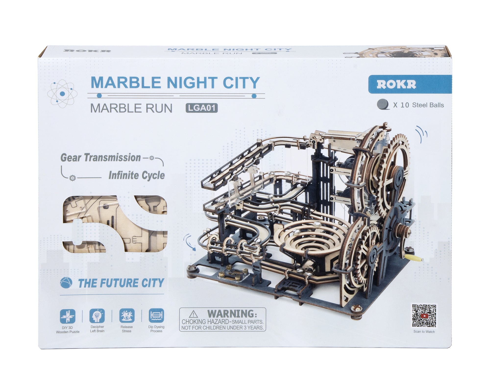 Puzzle 3d madera Robotime - Marble Night city (Laberinto de bolitas)