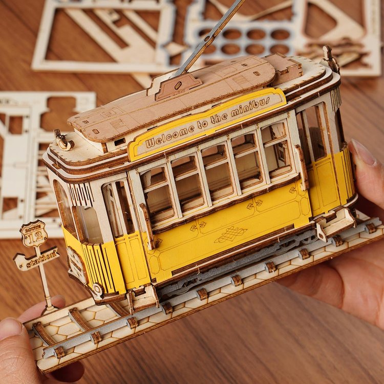Puzzle 3d madera Robotime - Tramcar (Tranvía)