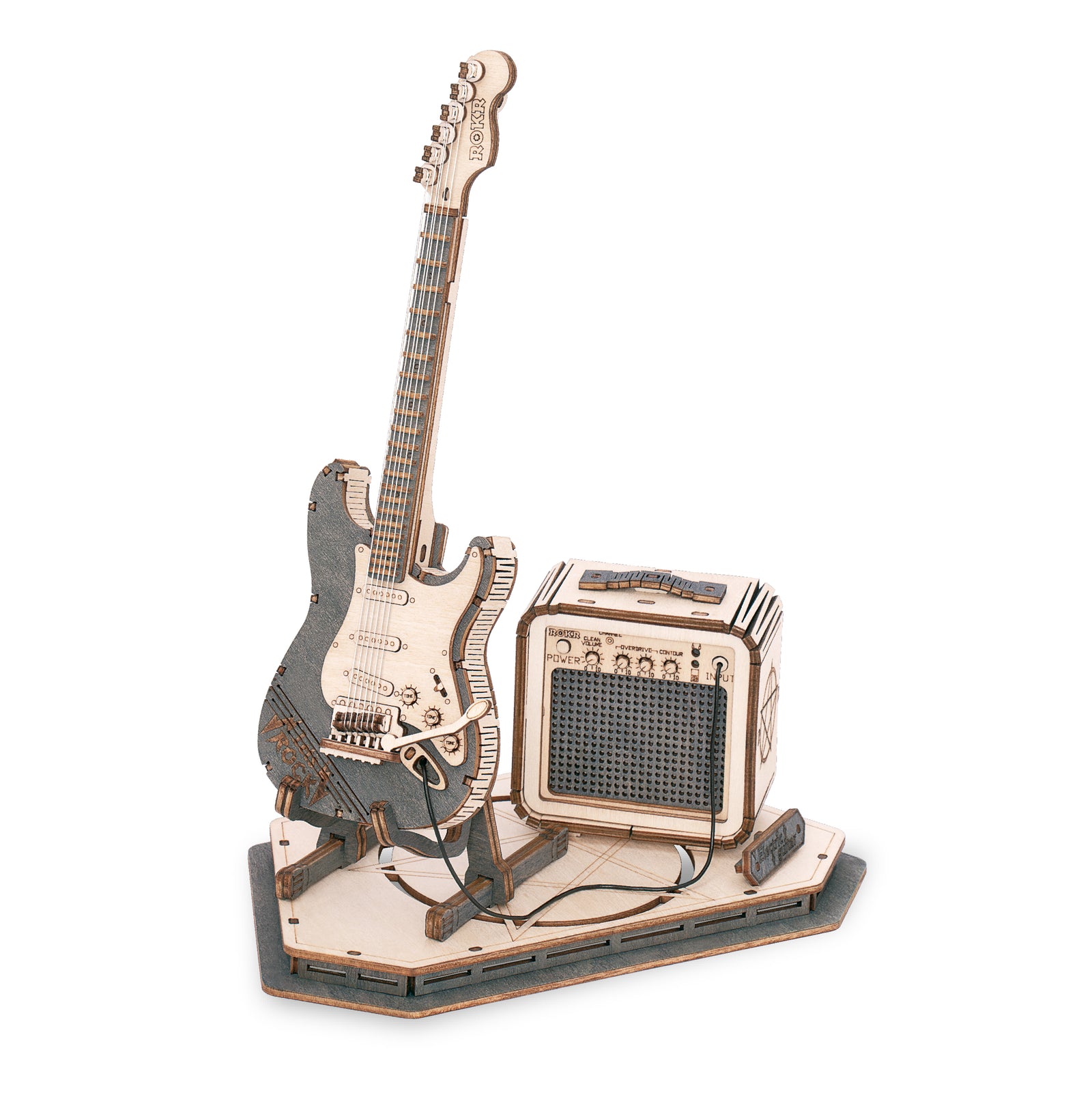 Puzzle 3d madera Robotime - Electric guitar (Guitarra eléctrica)