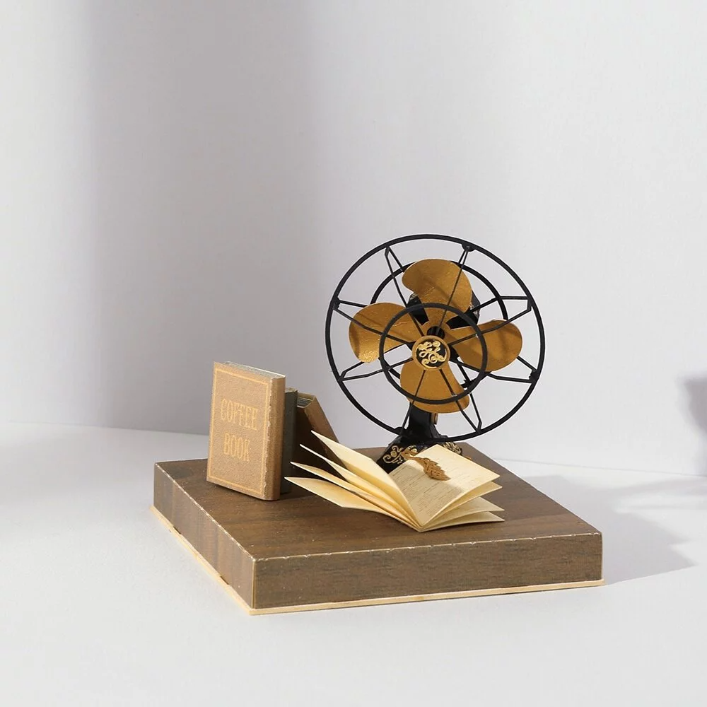 Puzzle 3d papel PaperNthought - VINTAGE DIY KIT / FAN (Ventilador retro)