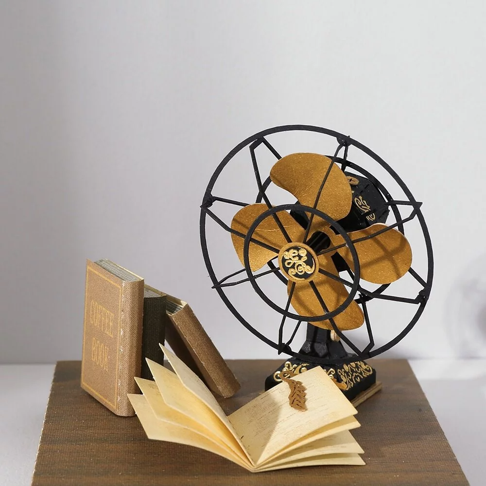 Puzzle 3d papel PaperNthought - VINTAGE DIY KIT / FAN (Ventilador retro)