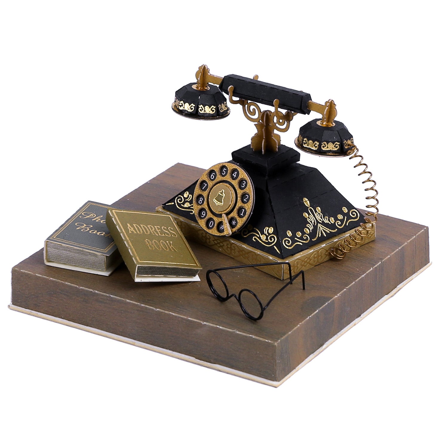 Puzzle 3D papel - PaperNthought - VINTAGE DIY KIT / ANTIQUE TELEPHONE (Teléfono retro)
