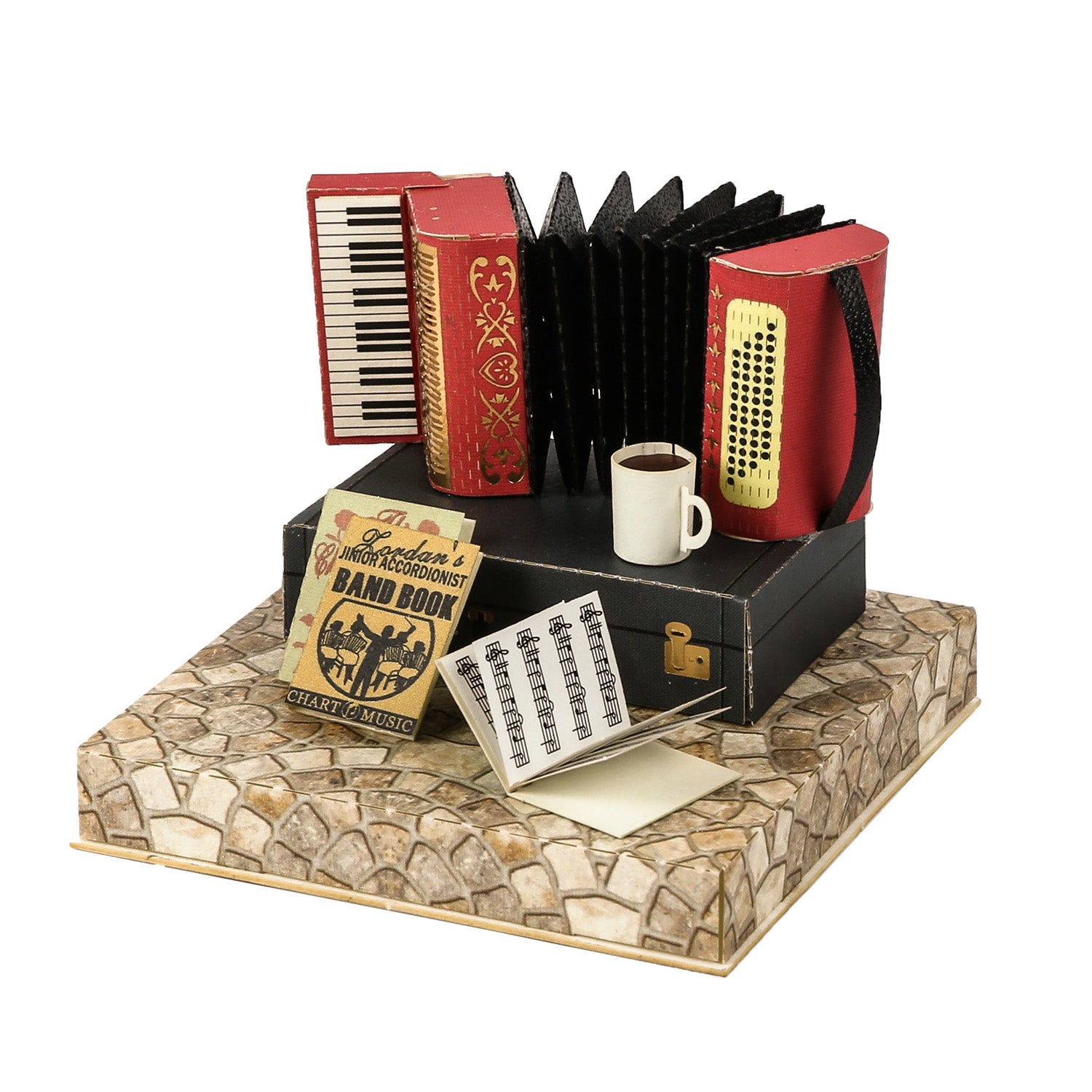 Puzzle 3D papel PaperNthought VINTAGE DIY KIT / ACCORDION 🎶