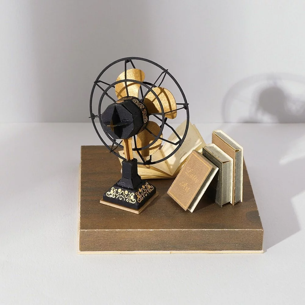 Puzzle 3d papel PaperNthought - VINTAGE DIY KIT / FAN (Ventilador retro)