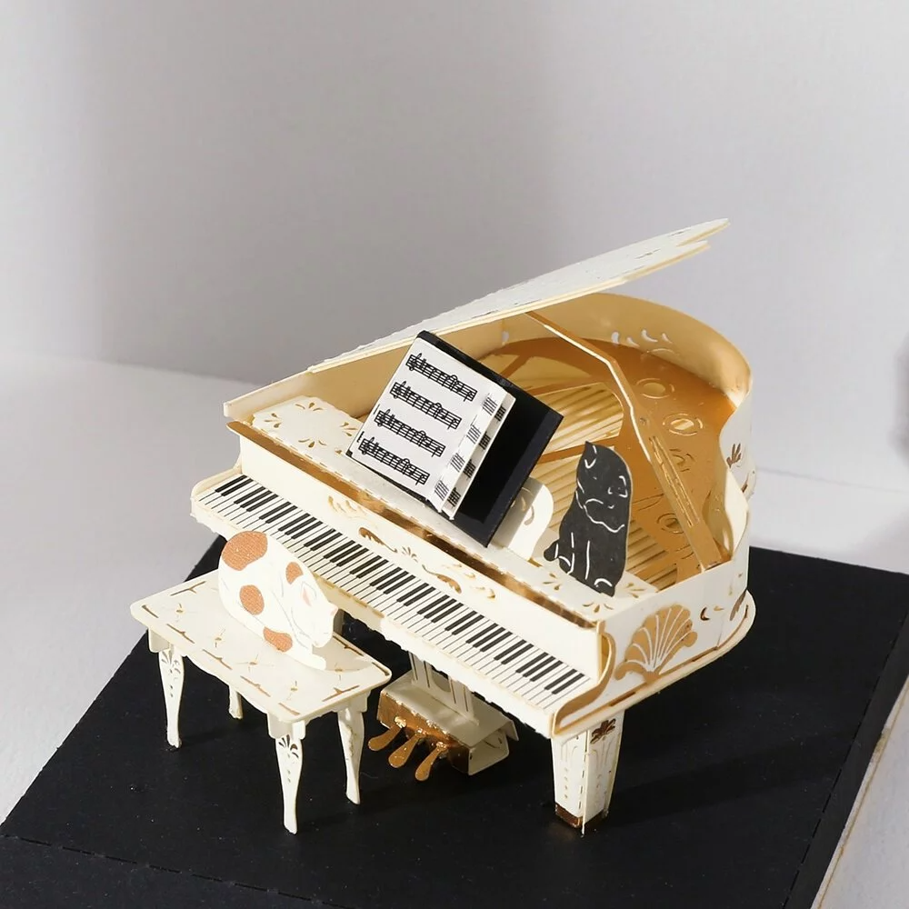 Puzzle 3d papel PaperNthought - VINTAGE DIY KIT / PIANO