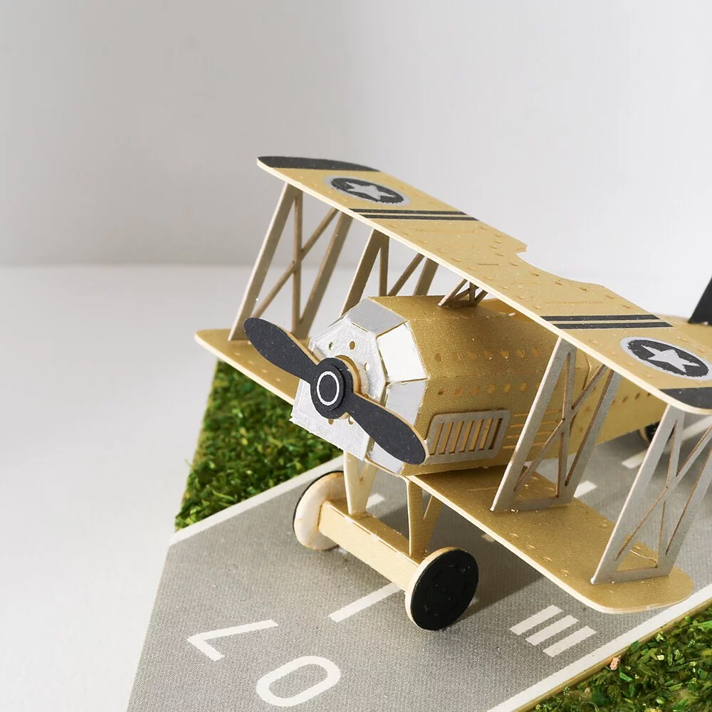 Puzzle 3d papel PaperNthought- VINTAGE DIY KIT / PROPELLER PLANE (Aeroplano)