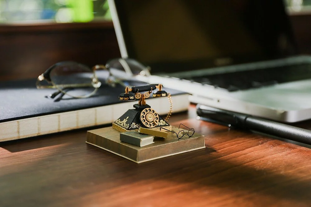 Puzzle 3D papel - PaperNthought - VINTAGE DIY KIT / ANTIQUE TELEPHONE (Teléfono retro)