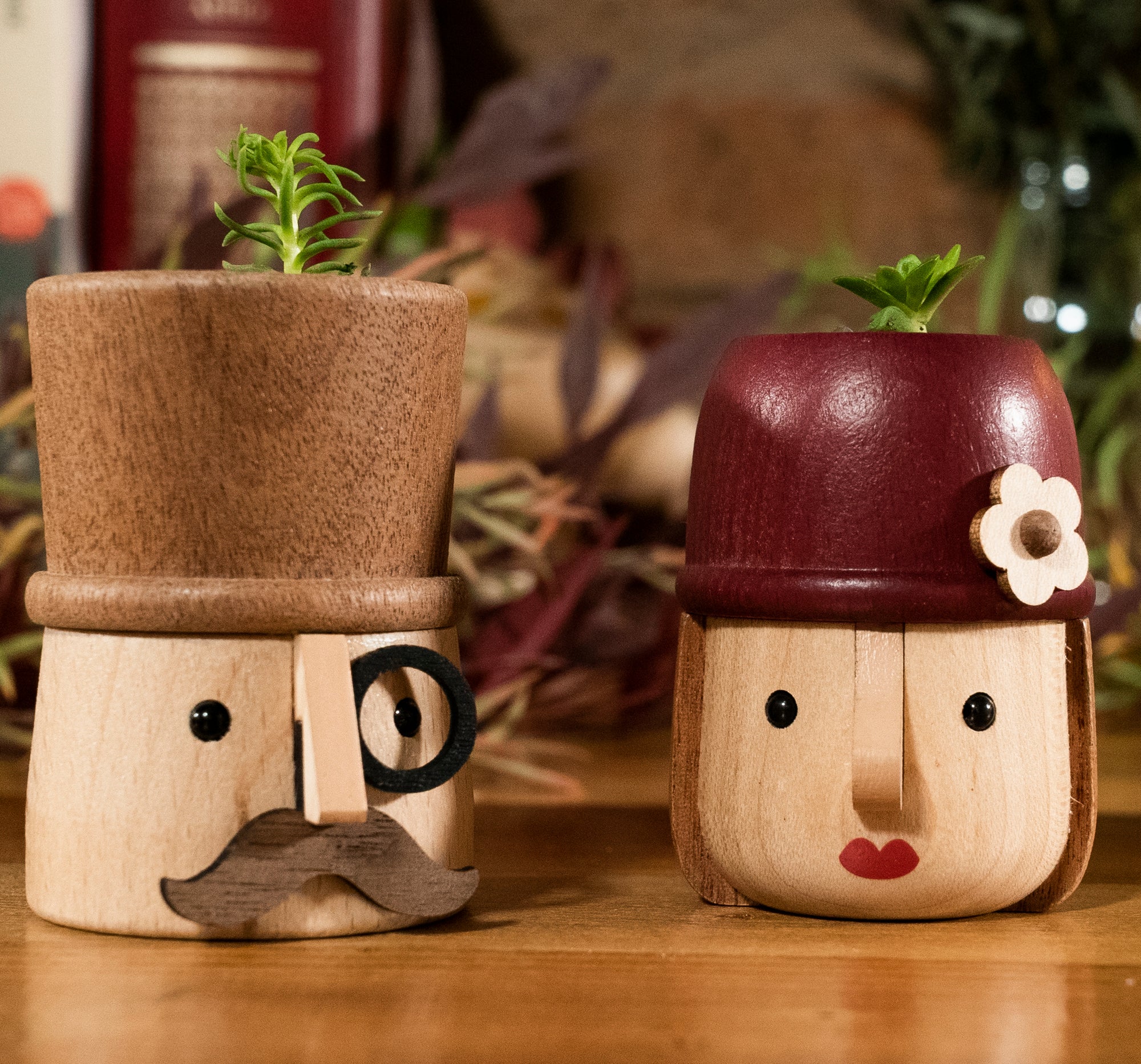 DECO Wooderful Life - Mini Macetero Magnético Monsieur Magnet